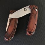 The most stylish and affordable Wooden Handle Liome 15031 Tactical Folding Knife Stone Wash Blade Outdoor Survival Safe Pocket Knives Hot on Sale - Image 6
