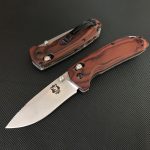 The most stylish and affordable Wooden Handle Liome 15031 Tactical Folding Knife Stone Wash Blade Outdoor Survival Safe Pocket Knives Hot on Sale - Image 3
