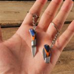 Sports gear for Keychain Knife Portable Wood Handle Folding Knives Sale - Image 2