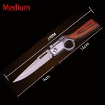 Shop authentic Wood Handle AK47 Folding Knife Outdoor Camping Knives with Light EDC Tool Cheap - Image 10