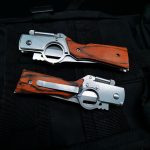 Shop authentic Wood Handle AK47 Folding Knife Outdoor Camping Knives with Light EDC Tool Cheap - Image 3