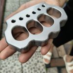 Buy and sell Large Finger Hole Solid Steel Knuckle Duster Fine Polish For Discount