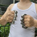 Buy and sell Large Finger Hole Solid Steel Knuckle Duster Fine Polish For Discount - Image 9