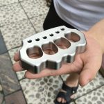 Buy and sell Large Finger Hole Solid Steel Knuckle Duster Fine Polish For Discount - Image 12