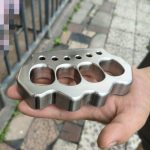 Buy and sell Large Finger Hole Solid Steel Knuckle Duster Fine Polish For Discount - Image 11