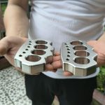 Buy and sell Large Finger Hole Solid Steel Knuckle Duster Fine Polish For Discount - Image 4
