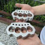 Buy and sell Large Finger Hole Solid Steel Knuckle Duster Fine Polish For Discount - Image 5