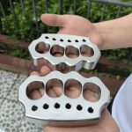 Buy and sell Large Finger Hole Solid Steel Knuckle Duster Fine Polish For Discount - Image 7