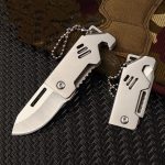 Buy the latest Mini Folding Bottle Opener Knife Keychain Pendant Knives Discount