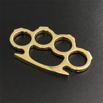 Sports gear for Multicolor Solid Brass Knuckle Duster Boxing Four Finger Buckle Defense Window Breaker Outdoor EDC Tool For Discount - Image 4