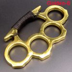 Sports gear for Multicolor Solid Brass Knuckle Duster Boxing Four Finger Buckle Defense Window Breaker Outdoor EDC Tool For Discount - Image 6