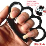 Authentic, Official, and Original Multicolor Metal Brass Knuckle Duster Boxing Self Defense Four Finger Buckle Window Breaker Outdoor EDC Tool For Cheap - Image 13