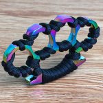 Find your Parachute Cord Solid Knuckle Duster Boxing Four Finger Buckle Self Defense Window Breaker Outdoor Portable EDC Tool For Sale - Image 2