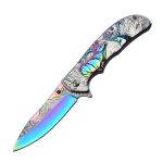 Get your wholesale Deer Mountain Pattern Folding Knife Safety Defense Tactical Knives Discount - Image 12
