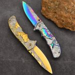 Get your wholesale Deer Mountain Pattern Folding Knife Safety Defense Tactical Knives Discount - Image 2