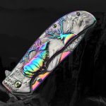 Get your wholesale Deer Mountain Pattern Folding Knife Safety Defense Tactical Knives Discount - Image 7