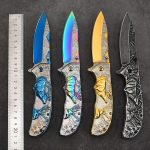 Get your wholesale Deer Mountain Pattern Folding Knife Safety Defense Tactical Knives Discount - Image 4