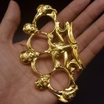 Shop the official shop of Goat Skull Knuckle Brass Duster Boxing Four Finger Buckle Defense Window Breaker Outdoor EDC Tool Online - Image 8