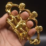 Shop the official shop of Goat Skull Knuckle Brass Duster Boxing Four Finger Buckle Defense Window Breaker Outdoor EDC Tool Online - Image 5