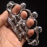 Shop the official shop of Goat Skull Knuckle Brass Duster Boxing Four Finger Buckle Defense Window Breaker Outdoor EDC Tool Online - Image 4