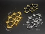 Shop the official shop of Goat Skull Knuckle Brass Duster Boxing Four Finger Buckle Defense Window Breaker Outdoor EDC Tool Online - Image 3