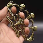 Shop the official shop of Goat Skull Knuckle Brass Duster Boxing Four Finger Buckle Defense Window Breaker Outdoor EDC Tool Online - Image 2