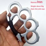 Buy Iron Solid Knuckle Duster Boxing Four Finger Buckle Self Defense Window Breaker Outdoor Portable EDC Tool For Discount - Image 5