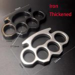 Buy Iron Solid Knuckle Duster Boxing Four Finger Buckle Self Defense Window Breaker Outdoor Portable EDC Tool For Discount