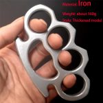 Buy Iron Solid Knuckle Duster Boxing Four Finger Buckle Self Defense Window Breaker Outdoor Portable EDC Tool For Discount - Image 13