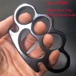 Buy Iron Solid Knuckle Duster Boxing Four Finger Buckle Self Defense Window Breaker Outdoor Portable EDC Tool For Discount - Image 11