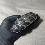 Get your official Solid Steel Mirror Knuckle Duster Broken Window Self-Defense EDC Tool Supply