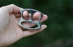 The place to buy Monkey Face - Brass Knuckle Duster Boxing Two Finger Buckle Self Defense Window Breaker Outdoor Portable EDC Tools Sale - Image 3