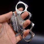 Get the latest Big Finger Hole Brass Knuckle Duster Boxing Four Finger Buckle Defense Window Breaker EDC Tool Sale - Image 5