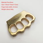 Sports gear for Solid Copper Precision Knuckle Duster Boxing Four Finger Buckle Defense Window Breaker Outdoor EDC Tool Online Sale - Image 15