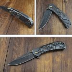 Authentic Embossed Pattern Folding Knife Outdoor Tactical Safety Knives For Cheap - Image 8