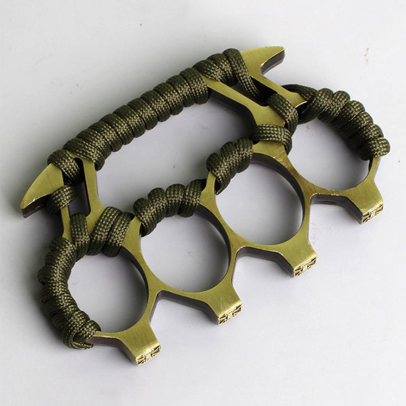 Rope_Brass_Knuckle_Duster_6 The official source for Rope Brass Knuckle Duster Boxing Self-defense Four-finger Button Window Breaker Outdoor Camping EDC Tool For Cheap - Image 1