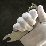 Buy your favorite Solid Steel Bottle Opener Multi-Function Self-Defense Training EDC Tool Cheap