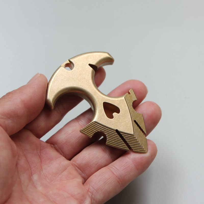 SelfDefenseBrassKnuckleDust_2 Shop for pro Doomsday Brass Knuckle Duster Hiking Self Defense EDC Pendant Online now - Image 1