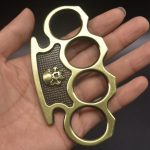 A place for all your needs to shop Brass Knuckle Duster Skull Boxing Four Finger Buckle Defense Window Breaker Outdoor EDC Tool For Sale - Image 6