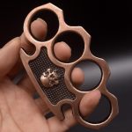 A place for all your needs to shop Brass Knuckle Duster Skull Boxing Four Finger Buckle Defense Window Breaker Outdoor EDC Tool For Sale - Image 2