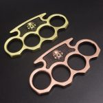 A place for all your needs to shop Brass Knuckle Duster Skull Boxing Four Finger Buckle Defense Window Breaker Outdoor EDC Tool For Sale - Image 3