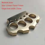 Buy the latest Thickened Solid Brass Knuckle Duster Boxing Four Finger Buckle Defense Window Breaker Outdoor EDC Tool For Sale - Image 9