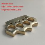 Buy the latest Thickened Solid Brass Knuckle Duster Boxing Four Finger Buckle Defense Window Breaker Outdoor EDC Tool For Sale - Image 4