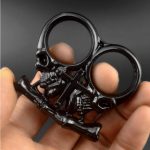 Get the newest Portable Knuckle Duster Boxing Defense Window Breaker Two Finger Buckle Combat Fighting EDC Tool For Cheap