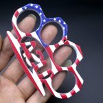 Best & Cheapest USA Pattern- Knuckle Duster Boxing Self Defense Four Finger Buckle Window Breaker Outdoor Camping EDC Tool Cheap