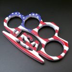 Best & Cheapest USA Pattern- Knuckle Duster Boxing Self Defense Four Finger Buckle Window Breaker Outdoor Camping EDC Tool Cheap - Image 4