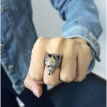 Shop for the newest Anubis Full Stainless Steel Self Defense Ring Discount - Image 2