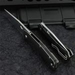 Shop for Titanium Handle Folding Knife D2 Stonewashed Blade Pocket Knives Online Sale - Image 5