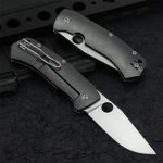 Shop for Titanium Handle Folding Knife D2 Stonewashed Blade Pocket Knives Online Sale - Image 6