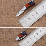 Sports gear for Keychain Knife Portable Wood Handle Folding Knives Sale - Image 7